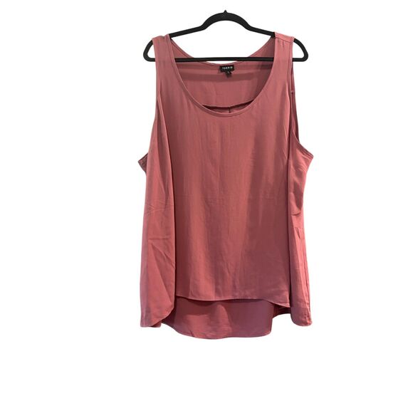Torrid Hi-Low Challis Tank Top, Pink/Mauve, Dusty Rose Size 3 (3X, 22-24) - Picture 2 of 6